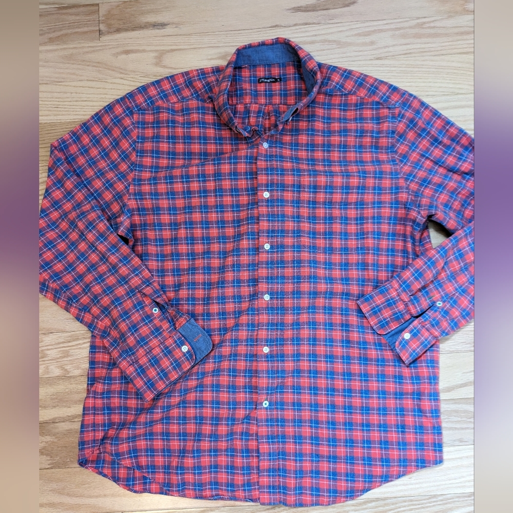 J. McLaughlin plaid shirt XL
